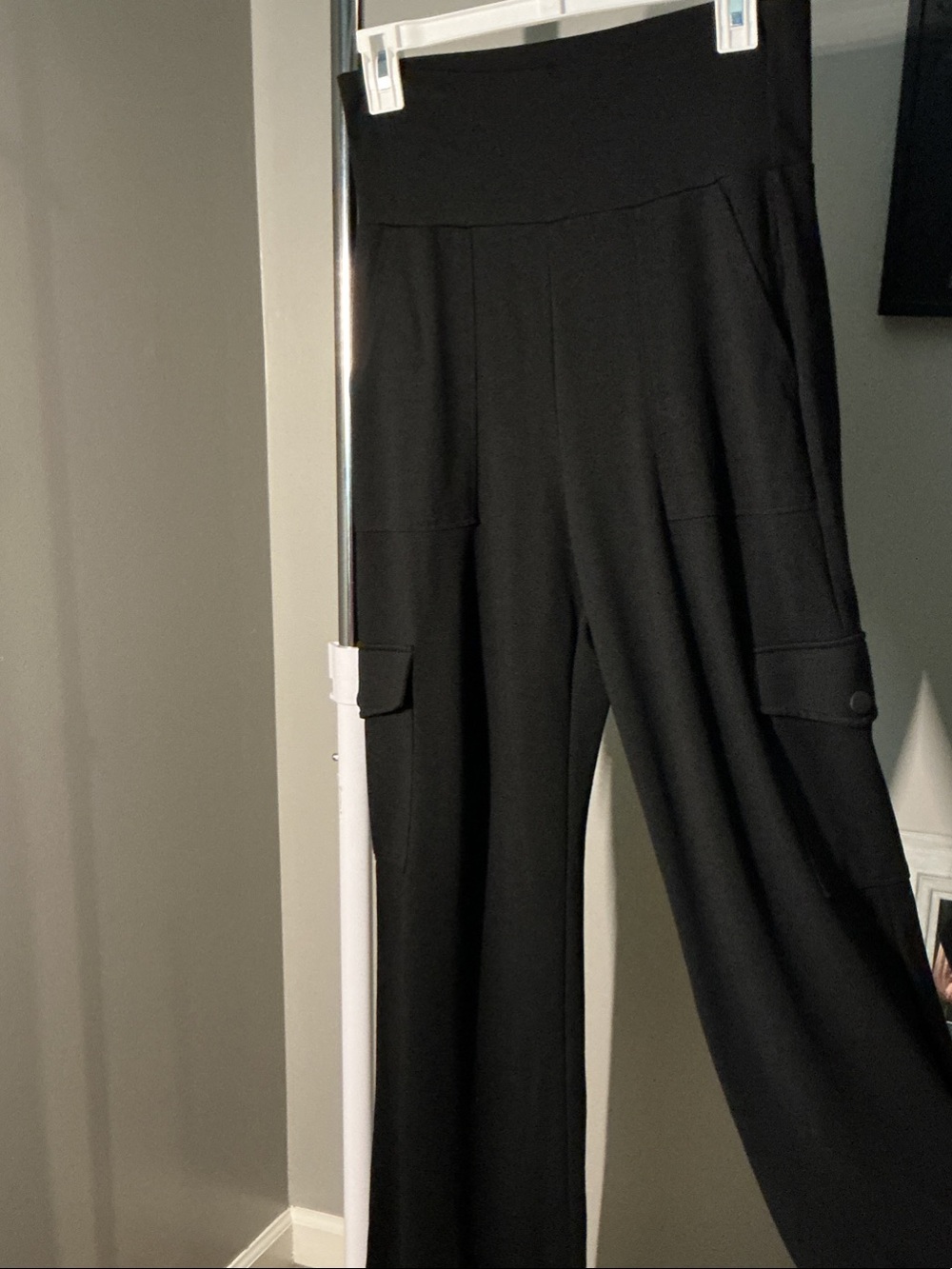 EUC CAbi Black Wide-Leg Chargo Style #4507R Ponte Pants - Picture 2 of 5